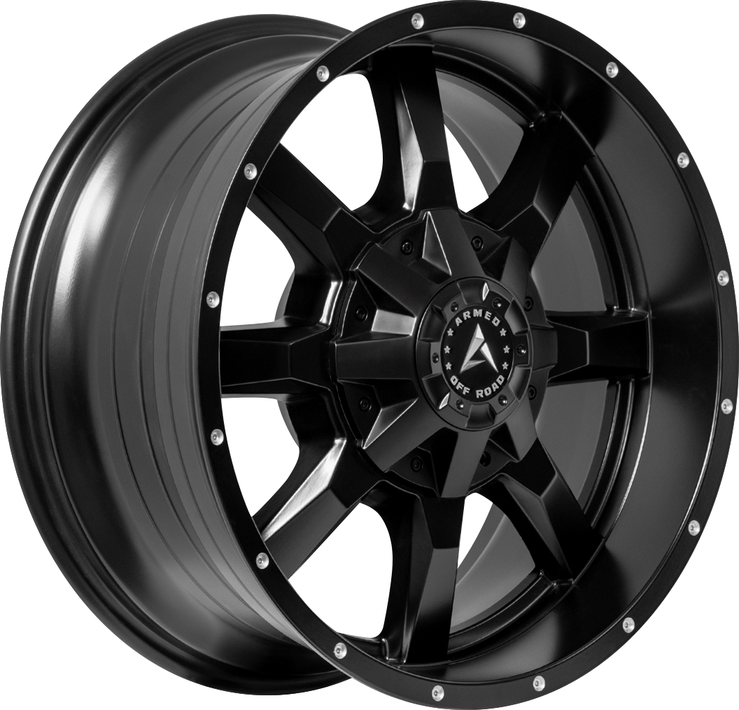 FRONTLINE 87.1 20x9 Blank 0 SATIN BLACK MILLED HOLES