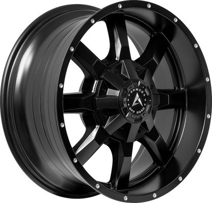 FRONTLINE 87.1 17x9 Blank -6 SATIN BLACK MILLED HOLES