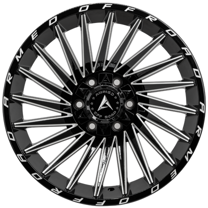 MILITIA 108.1 17x9 6x135|6x139.7 12 GLOSS BLACK MILLED
