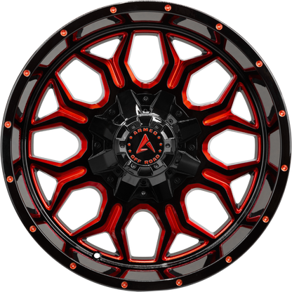 INFANTRY 87.1 20x9 Blank 12 GLOSS BLACK RED MILLED