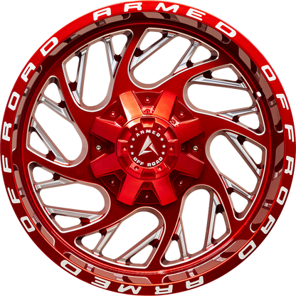 CARNAGE 87.1 22x10 Blank -18 CANDY RED + MILLING & ARMED WRITING