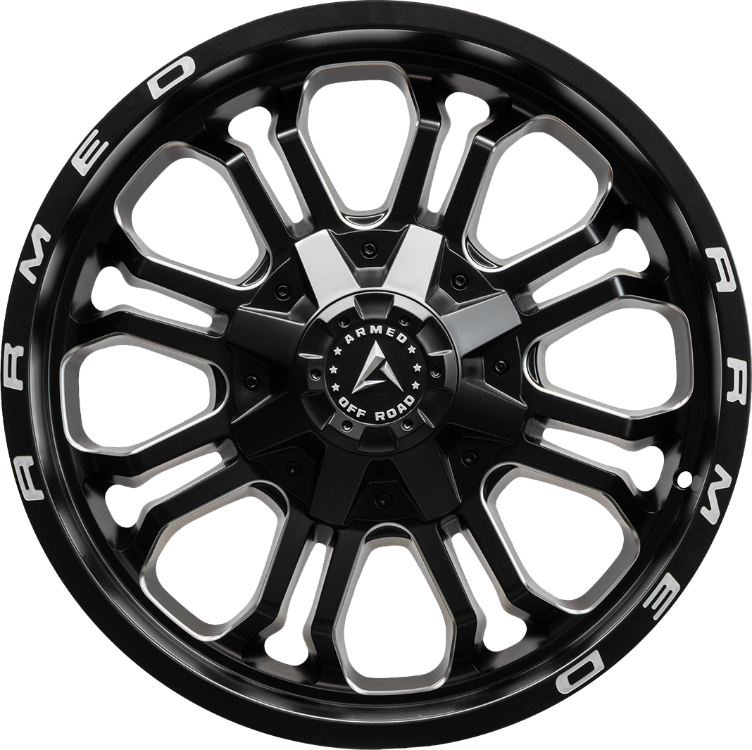 CANNON 87.1 20x9 Blank 0 MATTE BLACK MILLED + ARMED