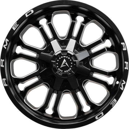 CANNON 87.1 20x9 Blank 0 MATTE BLACK MILLED + ARMED