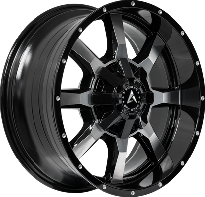 FRONTLINE 87.1 20x9 Blank 0 GLOSS BLACK MACHINED FACE