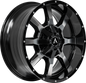 FRONTLINE 87.1 20x9 Blank 0 GLOSS BLACK MACHINED FACE