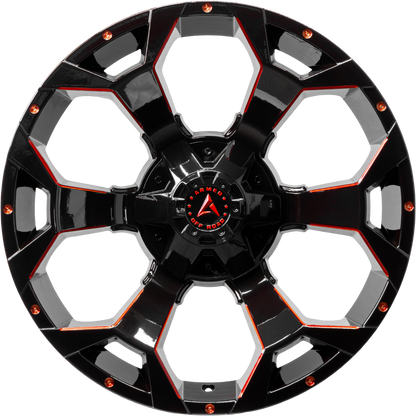 BOMBER 87.1 20x10 Blank 0 GLOSS BLACK RED MILLED