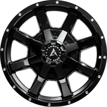 FRONTLINE 87.1 18x9 Blank 12 SATIN BLACK MILLED HOLES