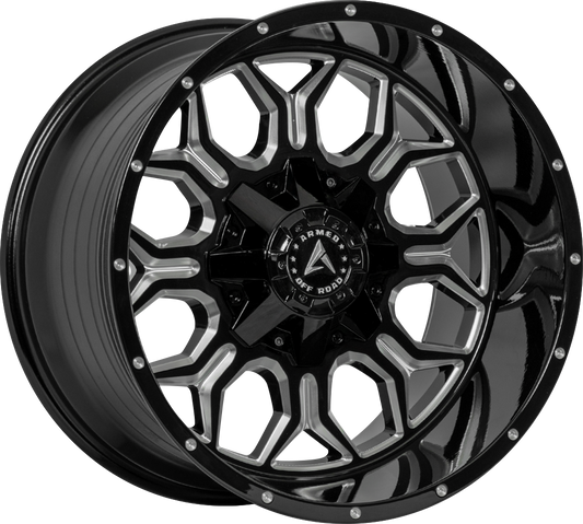 INFANTRY 110.1 18x9 5x139.7|5x150 0 GLOSS BLACK MILLED
