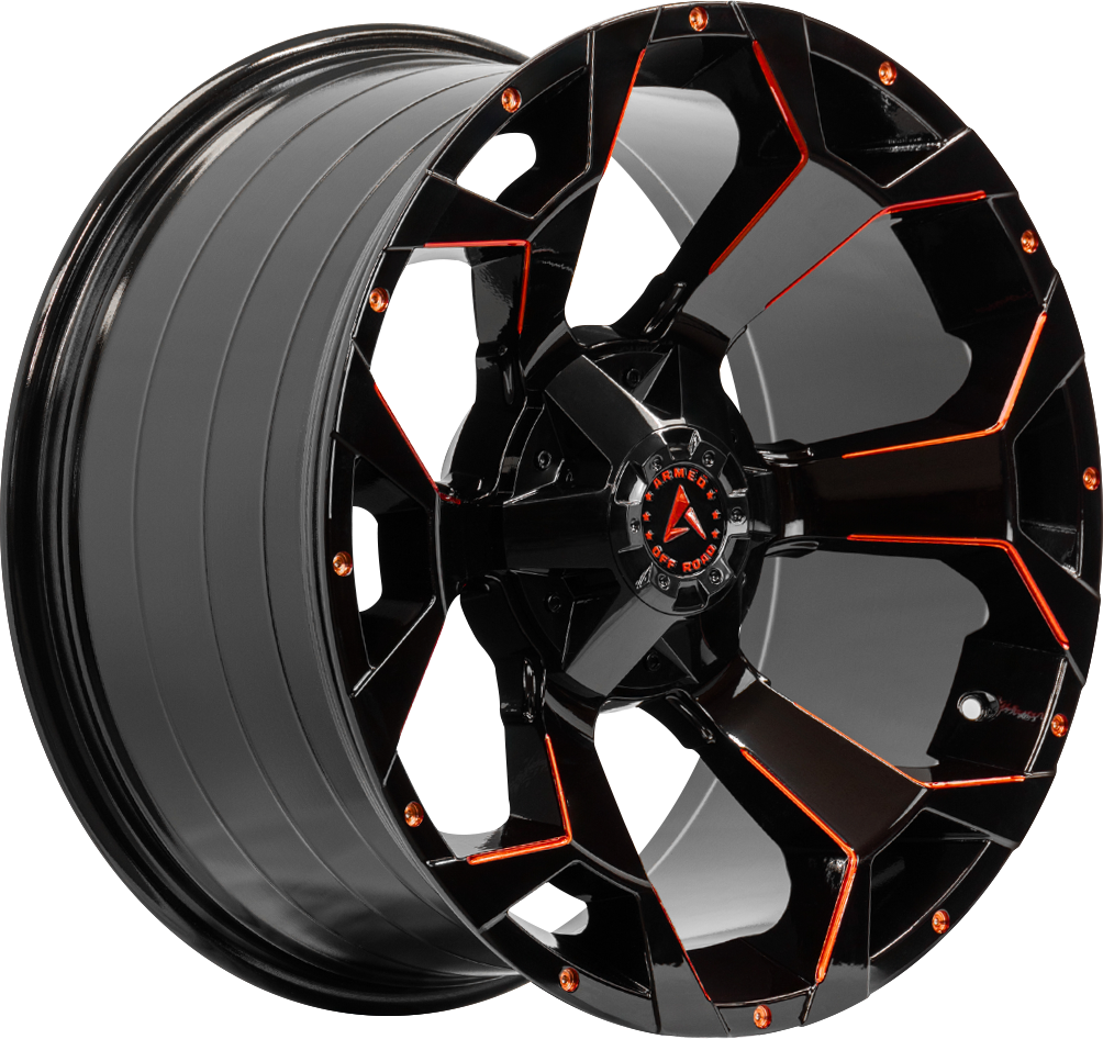 BOMBER 87.1 20x10 Blank 0 GLOSS BLACK RED MILLED