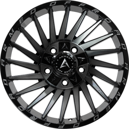 MILITIA 108.1 17x9 6x135|6x139.7 12 GLOSS BLACK MACHINED + TINT