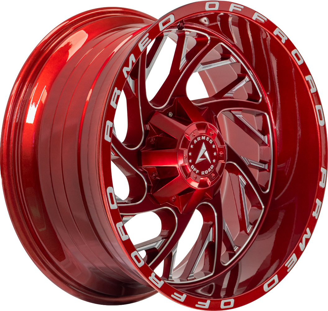 CARNAGE 87.1 22x10 Blank -18 CANDY RED + MILLING & ARMED WRITING