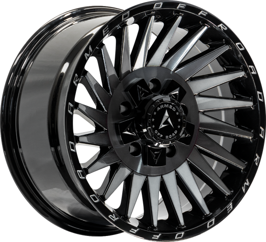 MILITIA 108.1 17x9 6x135|6x139.7 12 GLOSS BLACK MACHINED + TINT