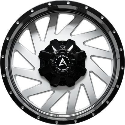 AGGRESSOR 87.1 20x10 Blank -24 GLOSS WHITE MILLED BLACK LIP